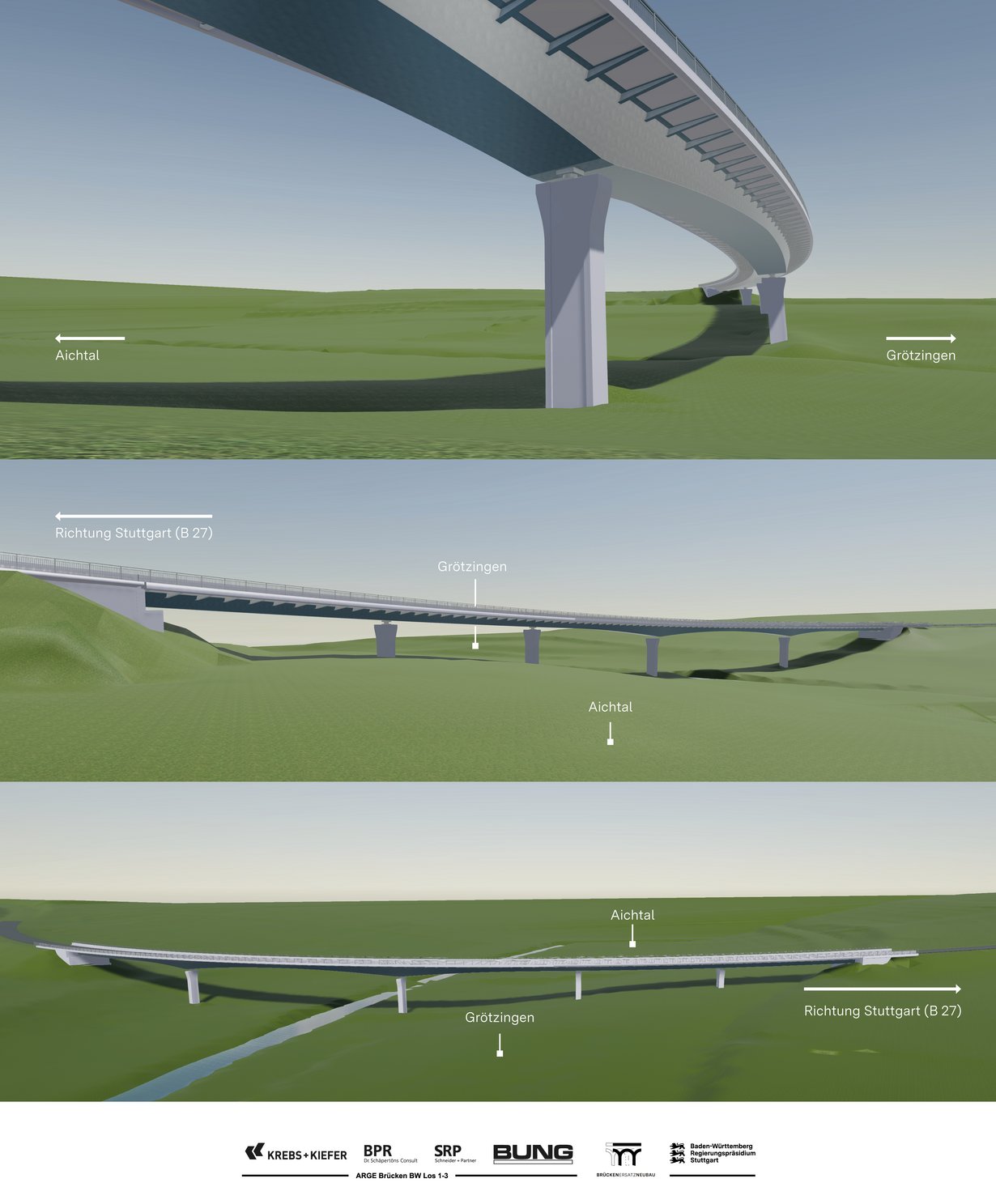Visualisierung der Aichtalbrücke
