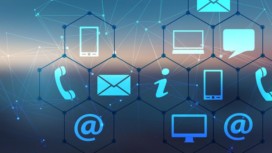 Bild zeigt verschiedene Kontakt-Icons Bild zeigt verschiedene Kontakt-Icons