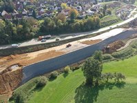 Steilböschung und Anlage der künftigen B14