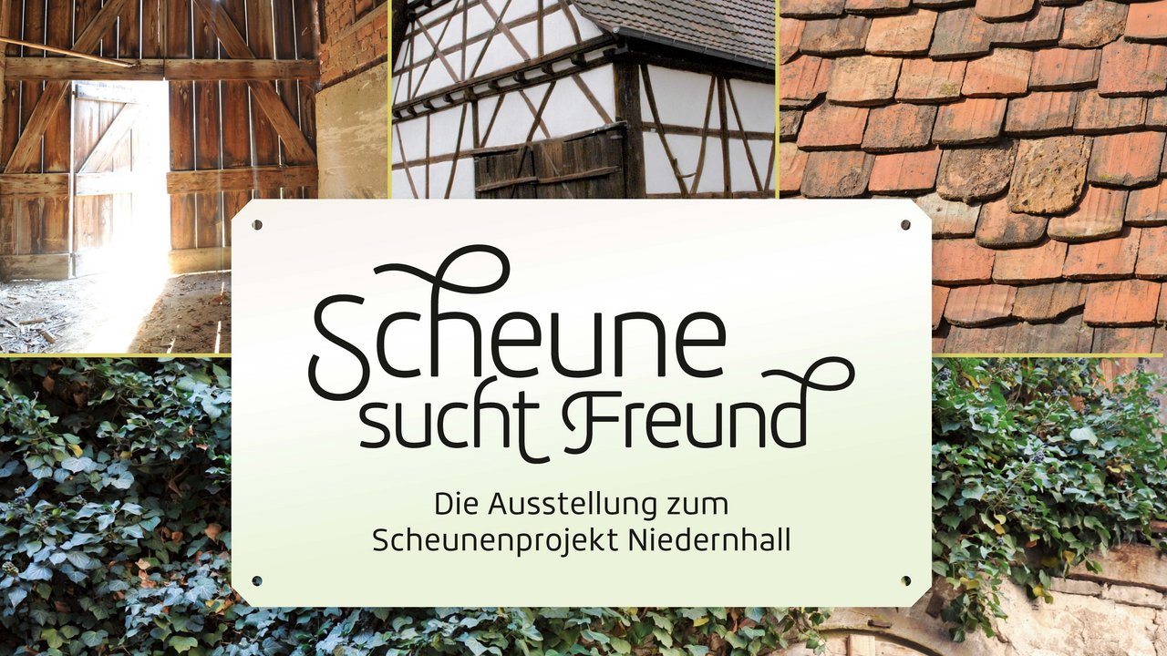 Ausstellungsplakat „Scheune sucht Freund“