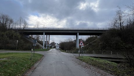 Seitenansicht Brücke Distelhausen