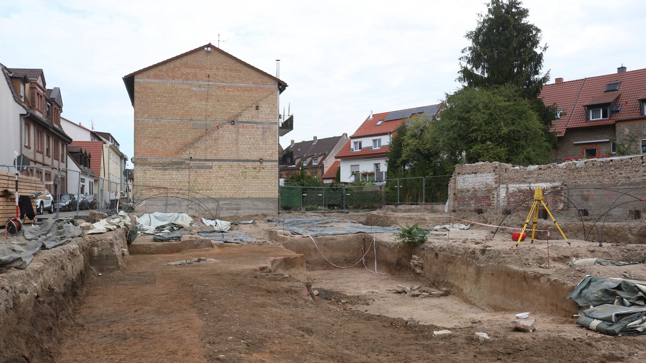 Blick auf die Grabungsfläche