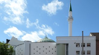 Yavuz-Sultan-Selim-Moschee Mannheim Außenansicht Yavuz-Sultan-Selim-Moschee Mannheim Außenansicht