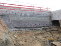 Herstellung Spritzbetonwand