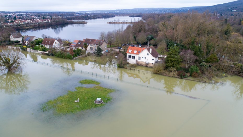 Überschwemmte Landschaft Bild zeigt Überschwemmte Landschaft