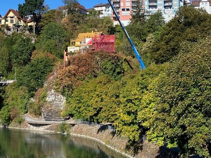 Abnahme der Adlerfigur in Laufenburg