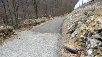 Baugrube Gabionen Sauberkeitsschicht